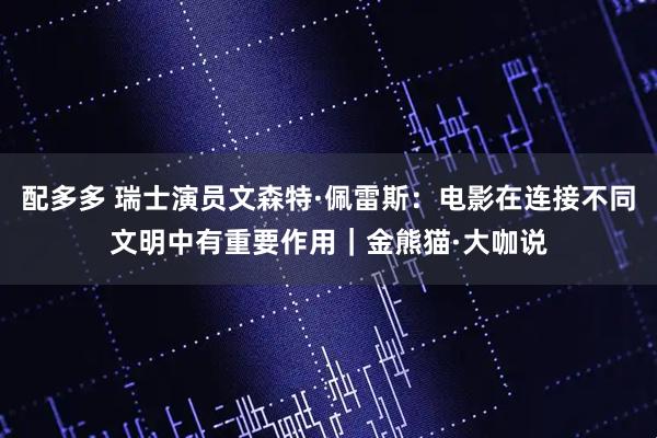 配多多 瑞士演员文森特·佩雷斯：电影在连接不同文明中有重要作用｜金熊猫·大咖说